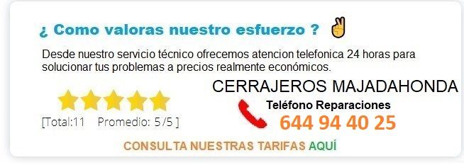 cerrajero Majadahonda precio